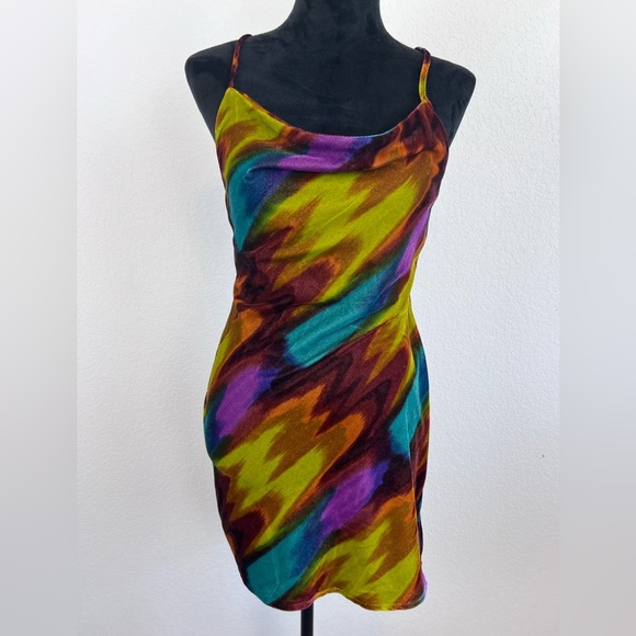 Urban Outfitters Velvet Mallory Cowl Neck Slip Dress Size Small - Picture 2 of 11